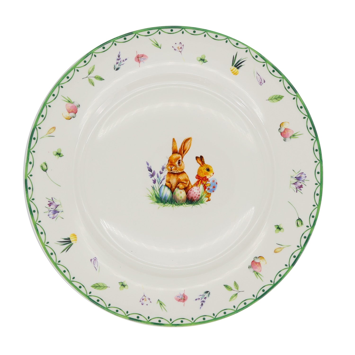 Donglin Homeware Bunny Meadow - Farmhouse Style Ceramic Tableware Set 10.5-inch dinner plate