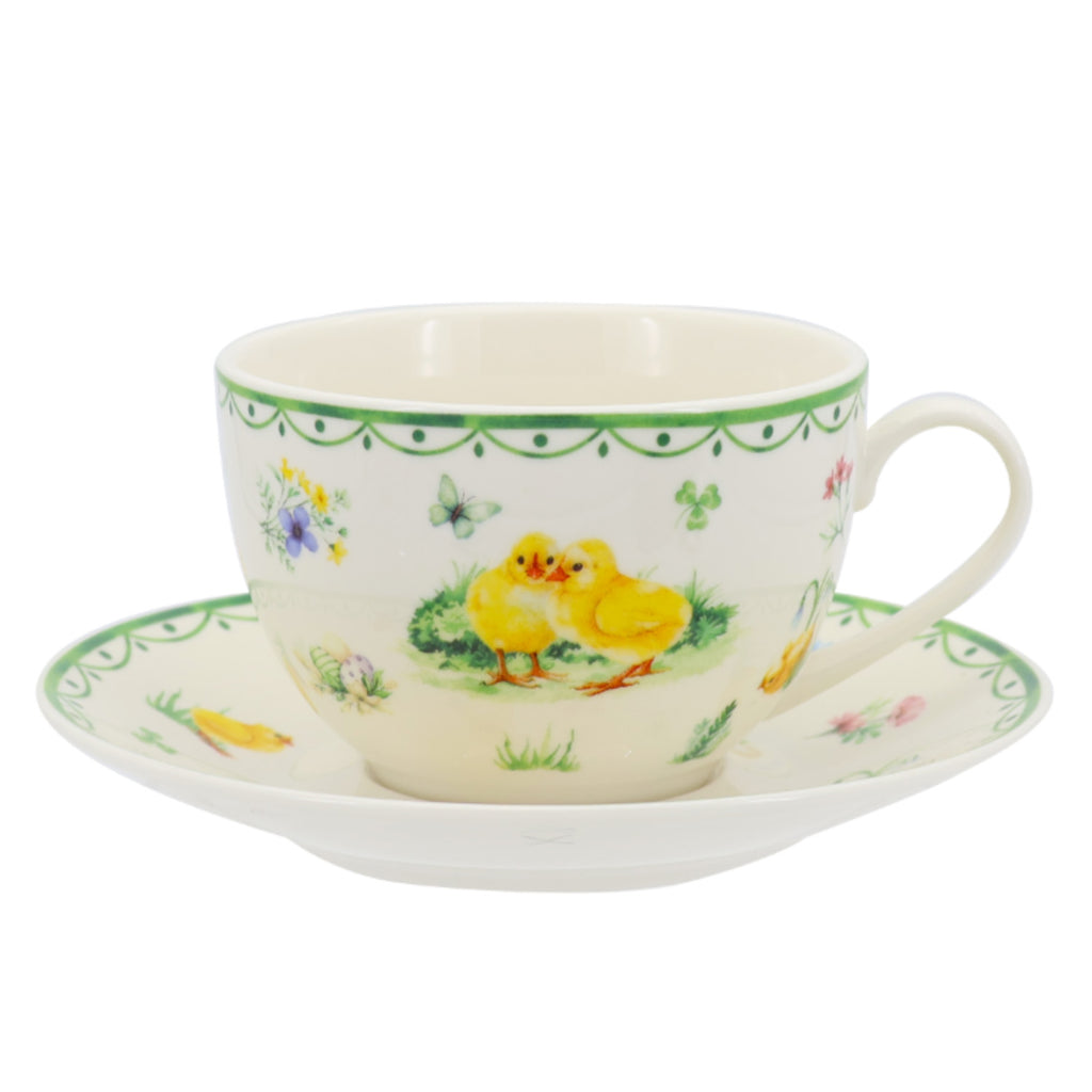 Donglin Homeware Bunny Meadow - Farmhouse Style Ceramic Tableware Set 240cc cup and saucer