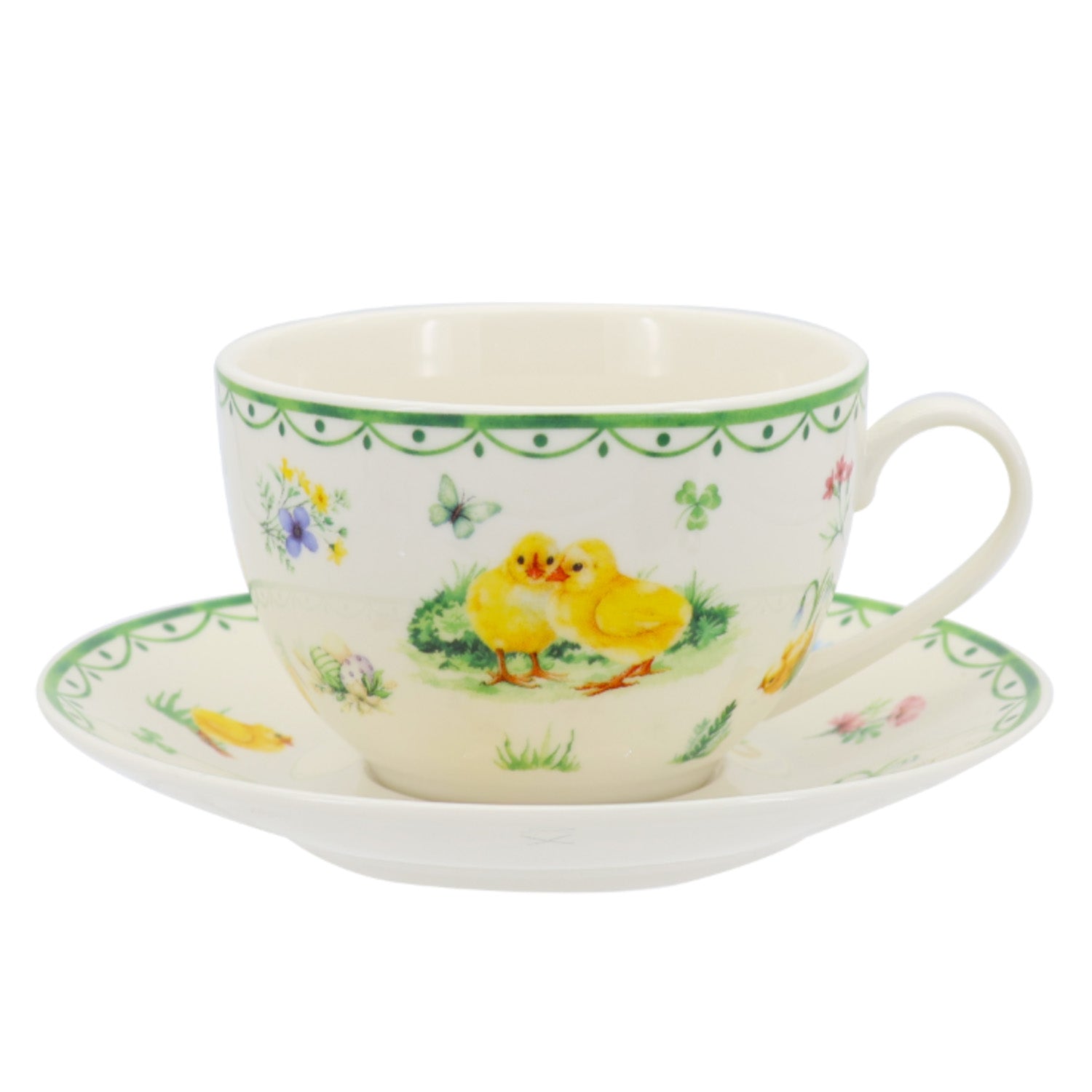 Donglin Homeware Bunny Meadow - Farmhouse Style Ceramic Tableware Set 240cc cup and saucer