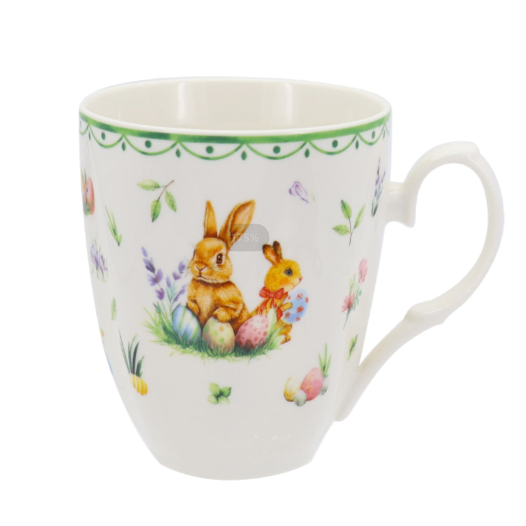 Donglin Homeware Bunny Meadow - Farmhouse Style Ceramic Tableware Set 350cc mug