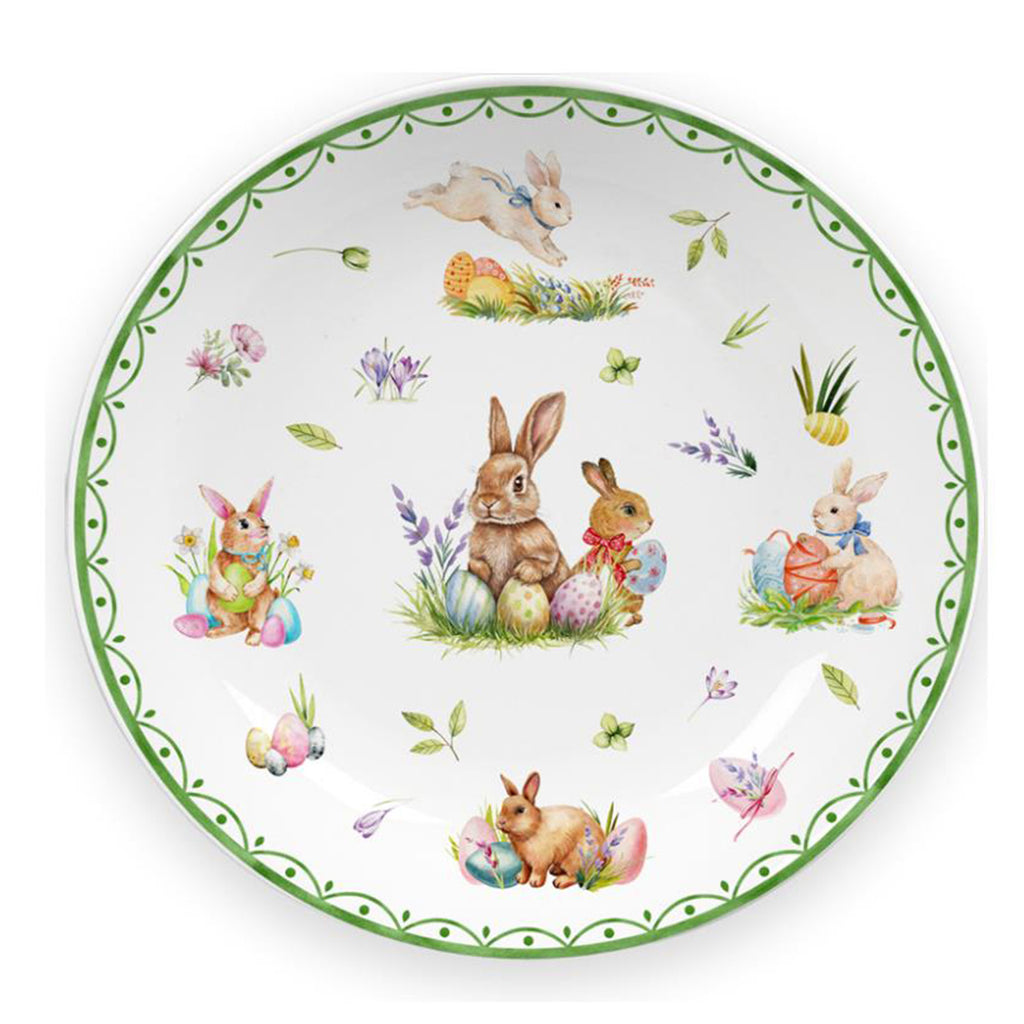 Donglin Homeware Bunny Meadow - Farmhouse Style Ceramic Tableware Set 8-inch coupe plate