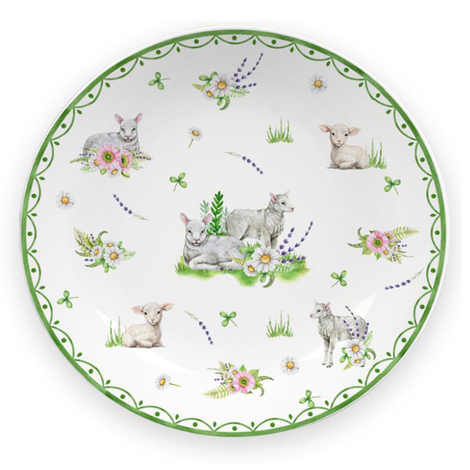 Donglin Homeware Bunny Meadow - Farmhouse Style Ceramic Tableware Set 8-inch coupe plate