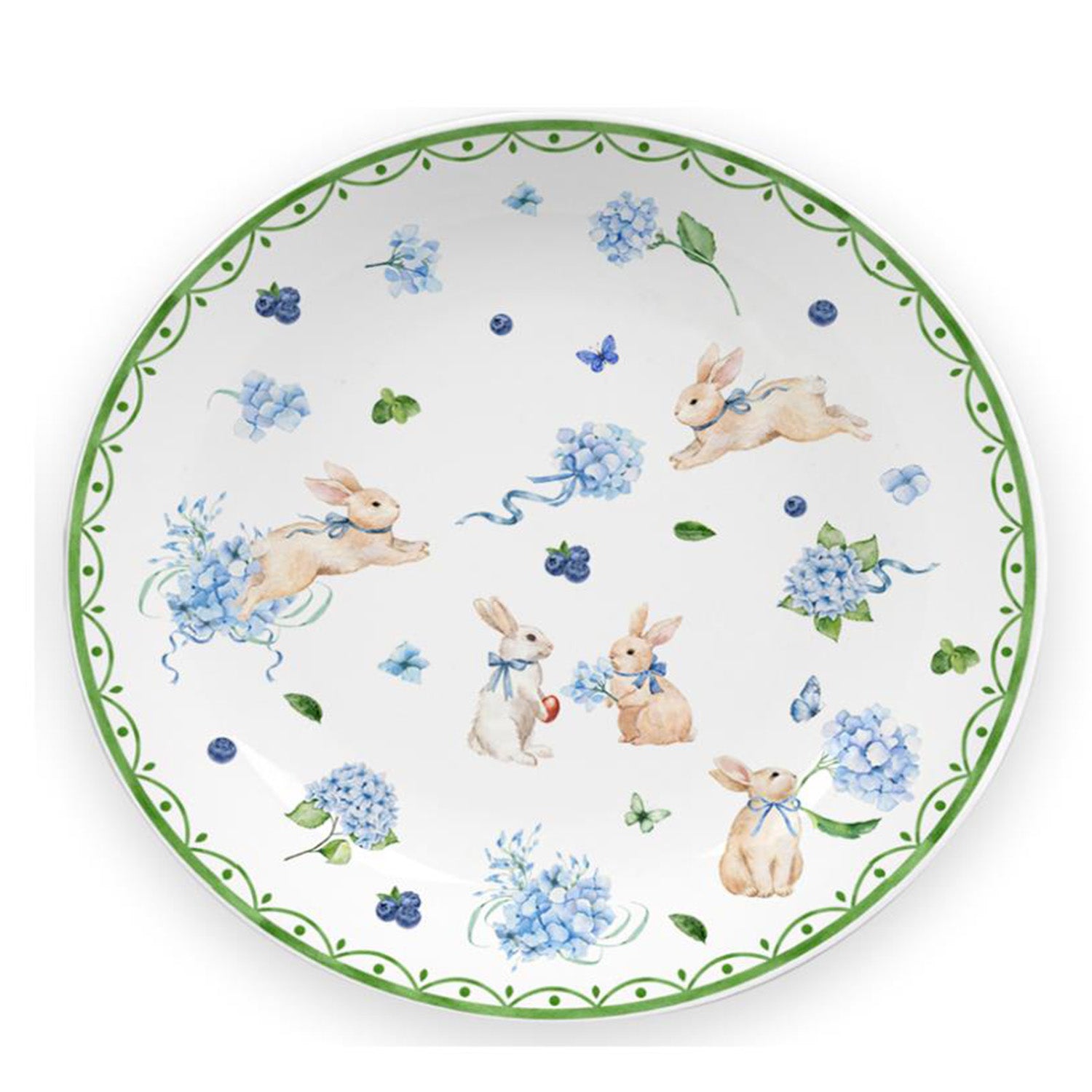 Donglin Homeware Bunny Meadow - Farmhouse Style Ceramic Tableware Set 8-inch coupe plate