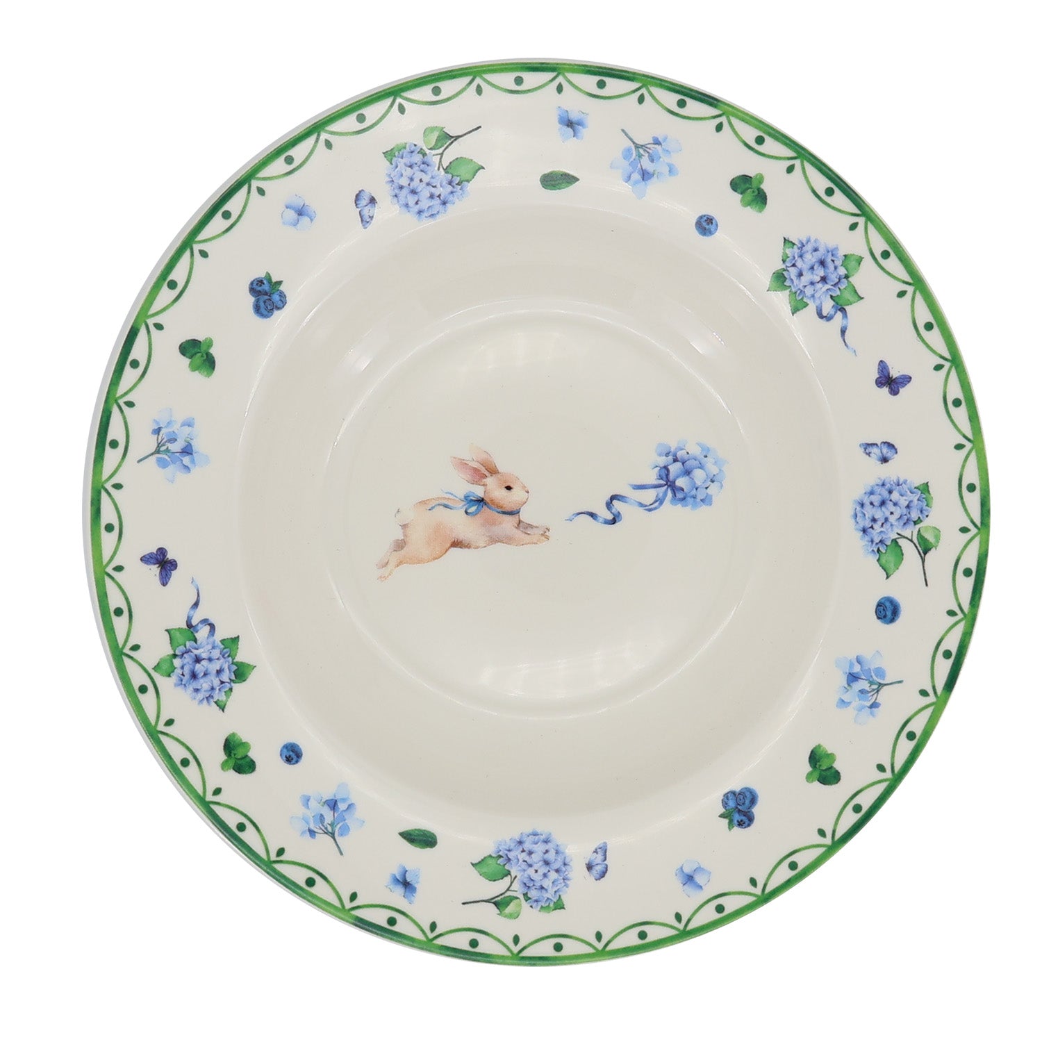 Donglin Homeware Bunny Meadow - Farmhouse Style Ceramic Tableware Set 8.5-inch soup plate