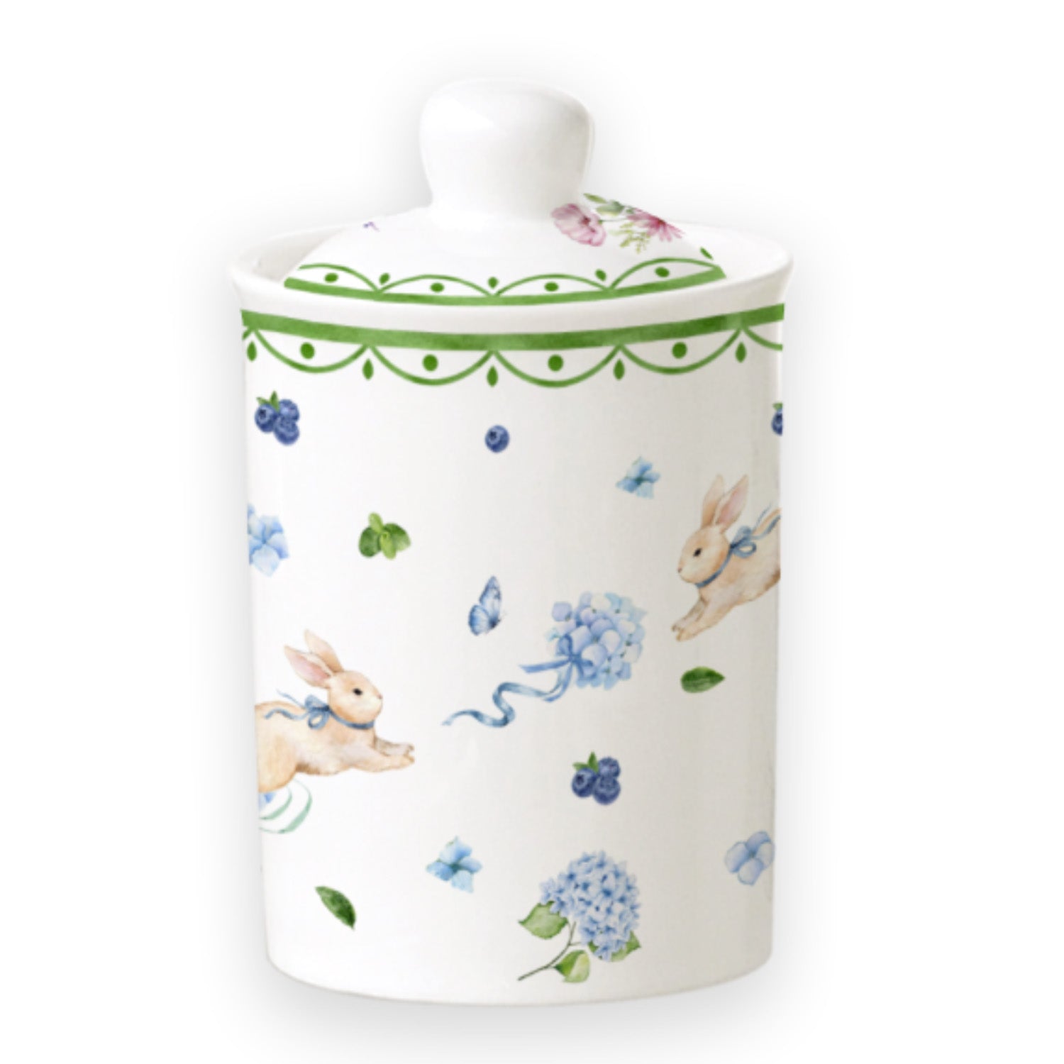 Donglin Homeware Bunny Meadow - Farmhouse Style Ceramic Tableware Set 800ml canister