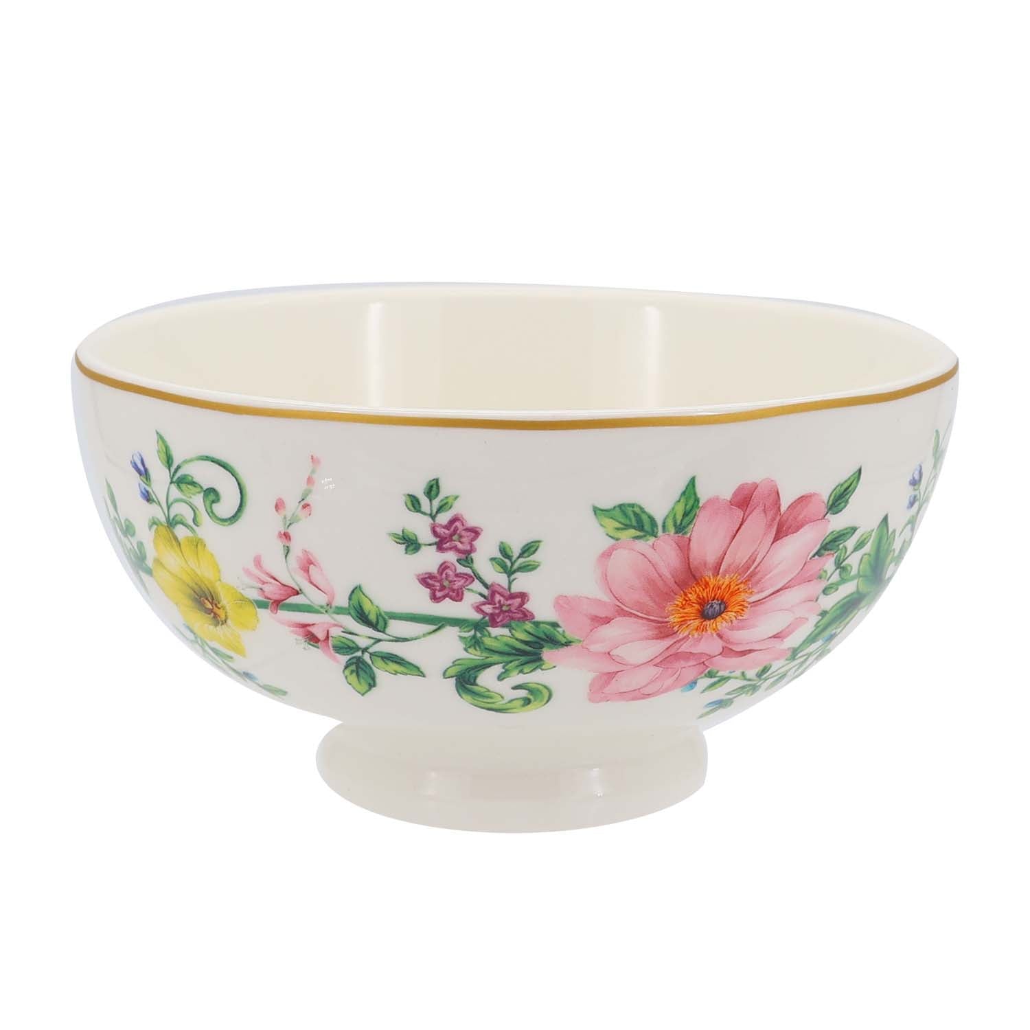 Donglin Homeware Manor Wildflower - Farmhouse Style Ceramic Tableware Set 6-inch bowl