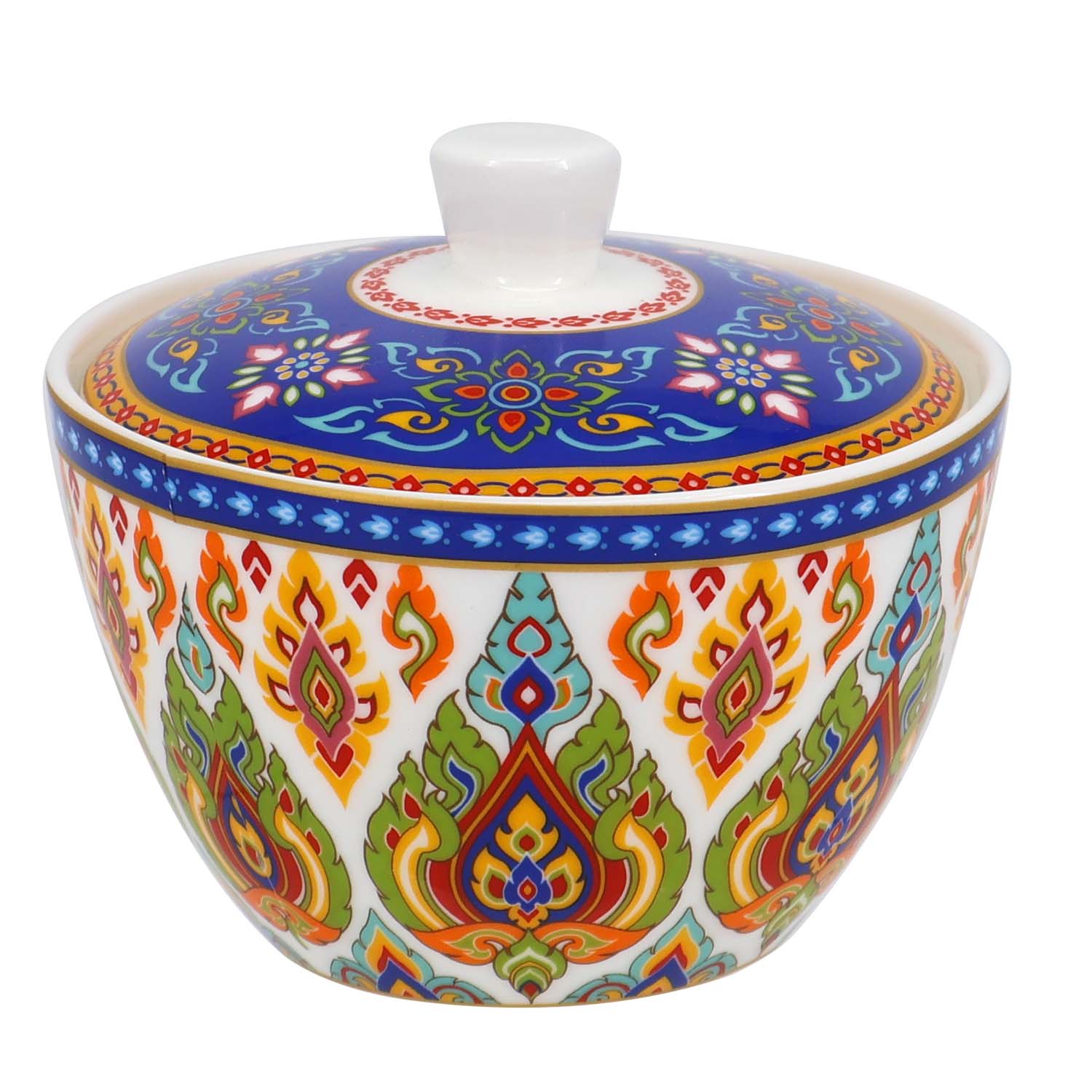 Donglin Homeware Persian Mandala - Bohemian Style Ceramic Tableware Set 280cc stewing pot