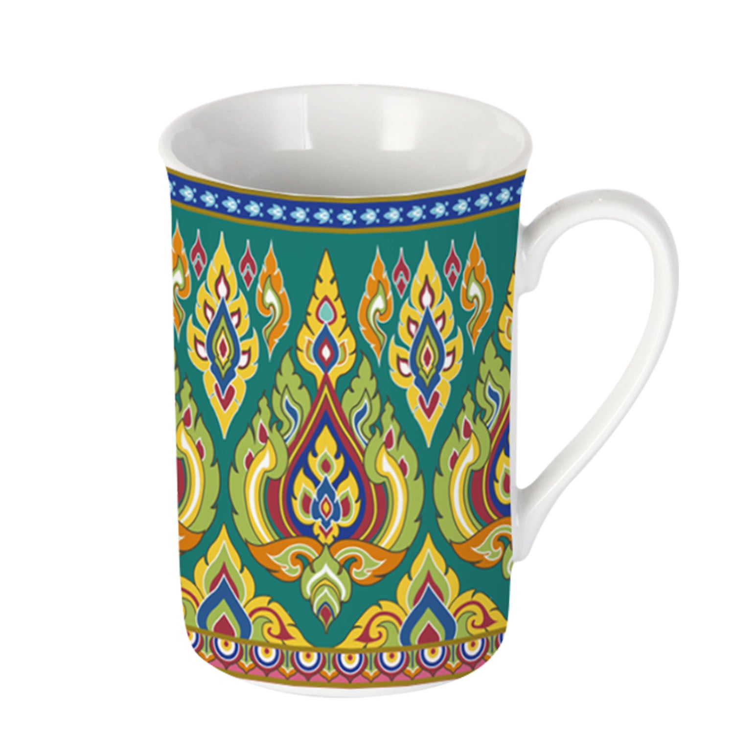 Donglin Homeware Persian Mandala - Bohemian Style Ceramic Tableware Set 320cc mug