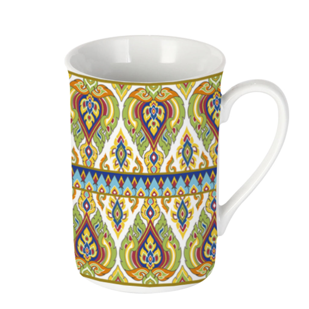 Donglin Homeware Persian Mandala - Bohemian Style Ceramic Tableware Set 320cc mug
