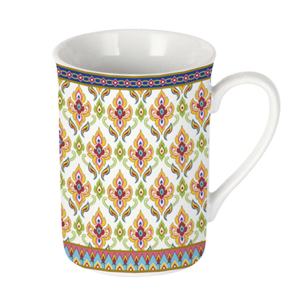 Donglin Homeware Persian Mandala - Bohemian Style Ceramic Tableware Set 320cc mug