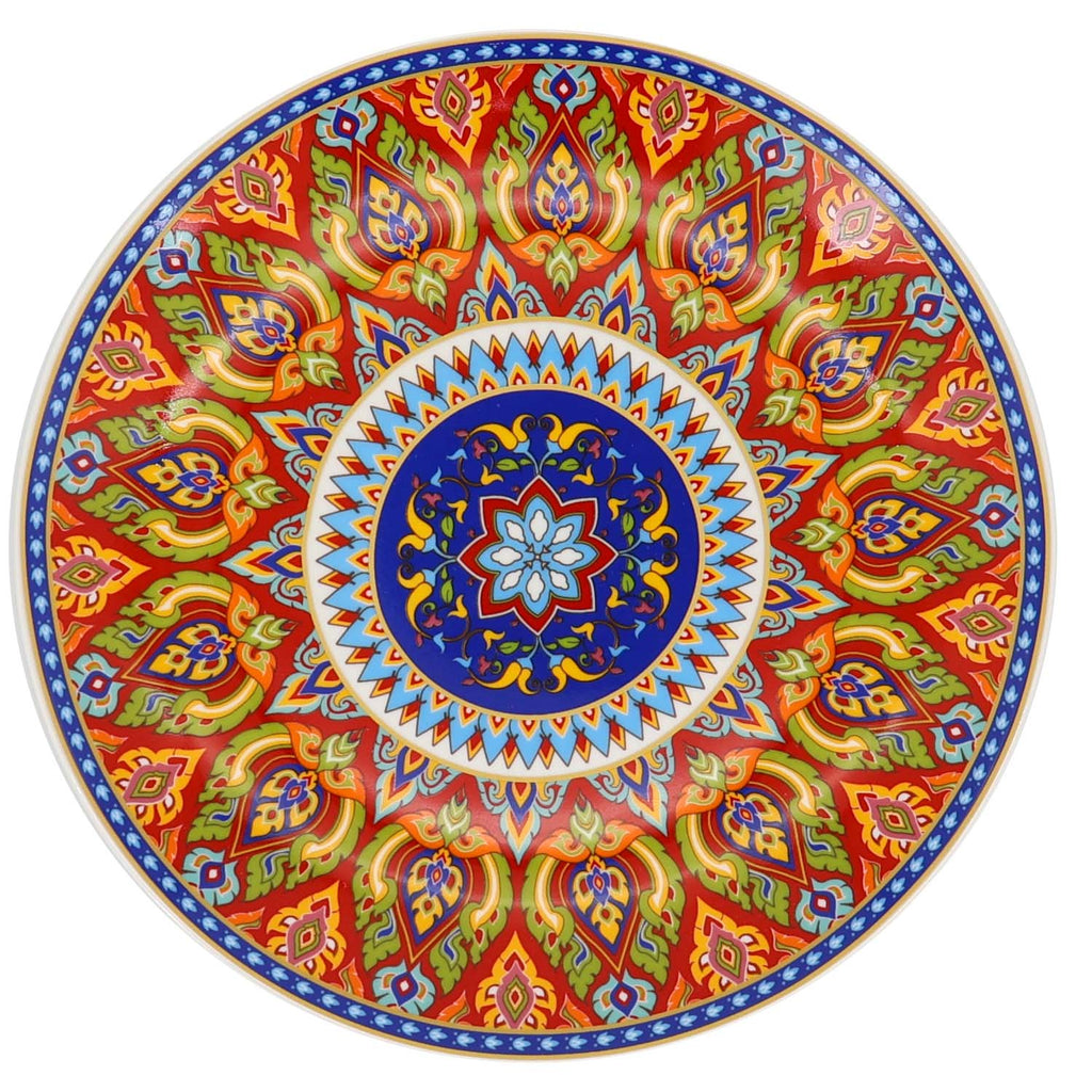 Donglin Homeware Persian Mandala - Bohemian Style Ceramic Tableware Set 8-inch coupe plate
