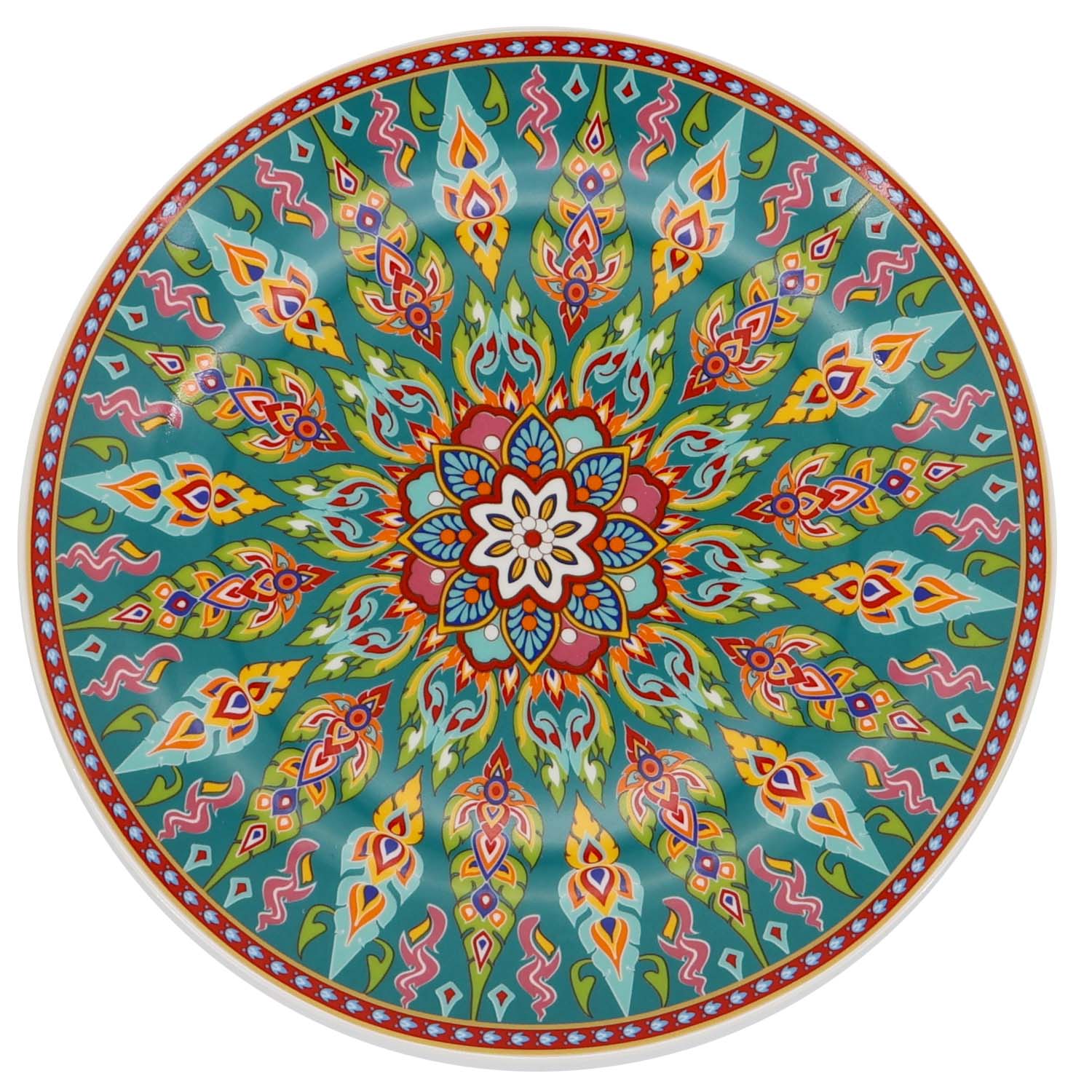 Donglin Homeware Persian Mandala - Bohemian Style Ceramic Tableware Set 8-inch coupe plate