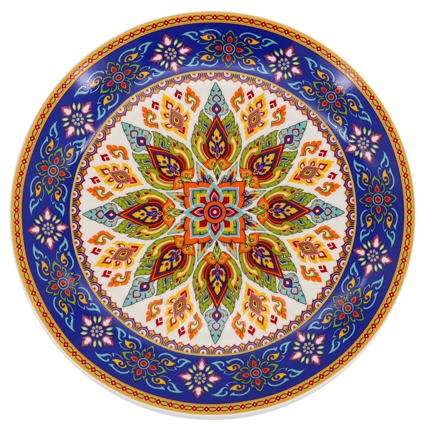 Donglin Homeware Persian Mandala - Bohemian Style Ceramic Tableware Set 8-inch coupe plate