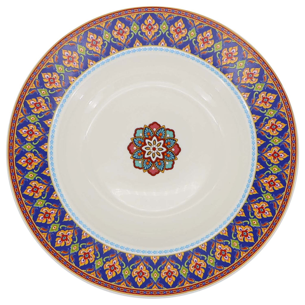 Donglin Homeware Persian Mandala - Bohemian Style Ceramic Tableware Set 8-inch coupe plate