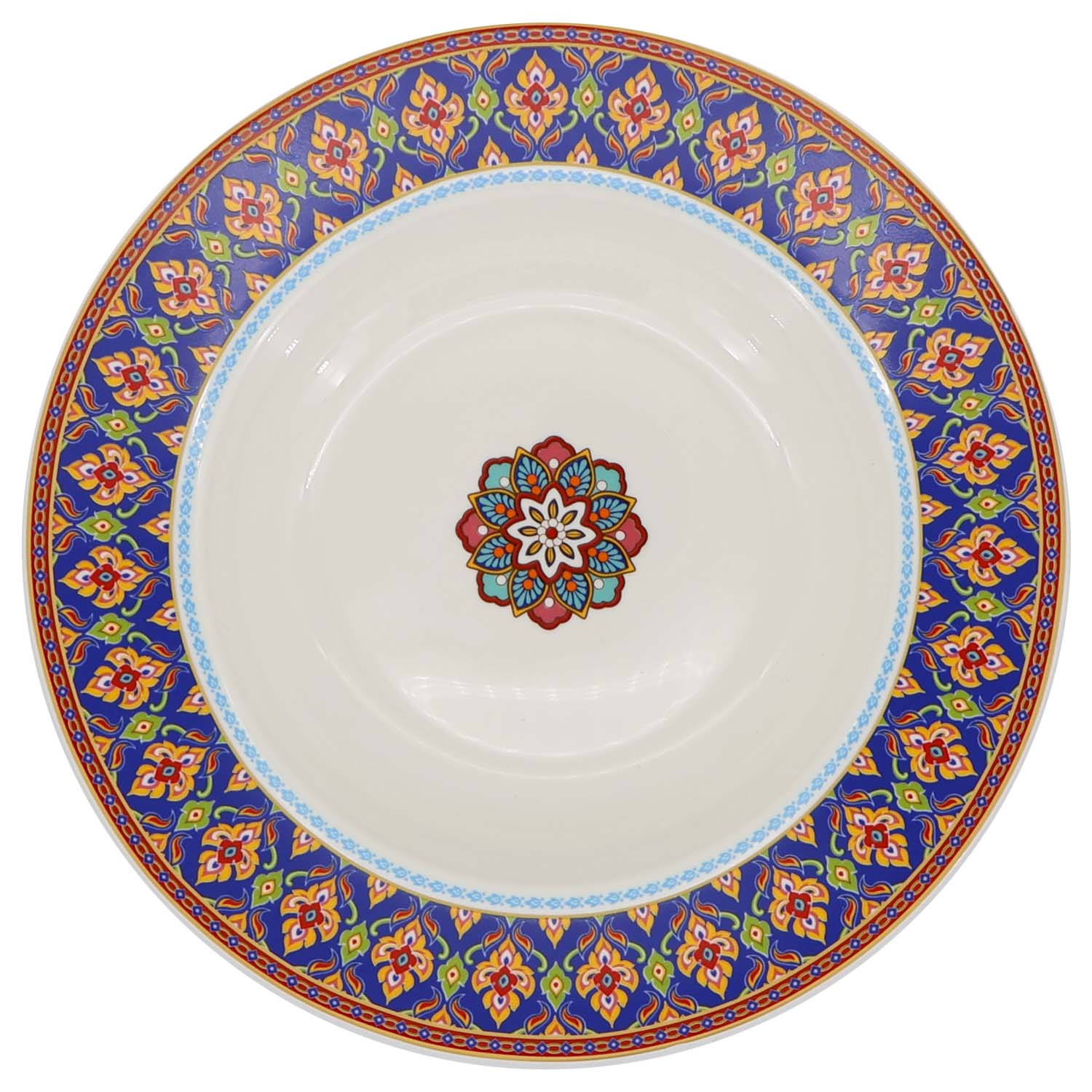 Donglin Homeware Persian Mandala - Bohemian Style Ceramic Tableware Set 8-inch coupe plate