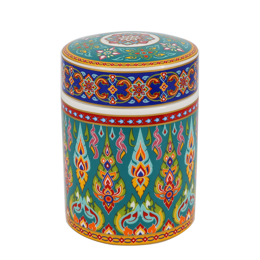 Donglin Homeware Persian Mandala - Bohemian Style Ceramic Tableware Set 800ml canister