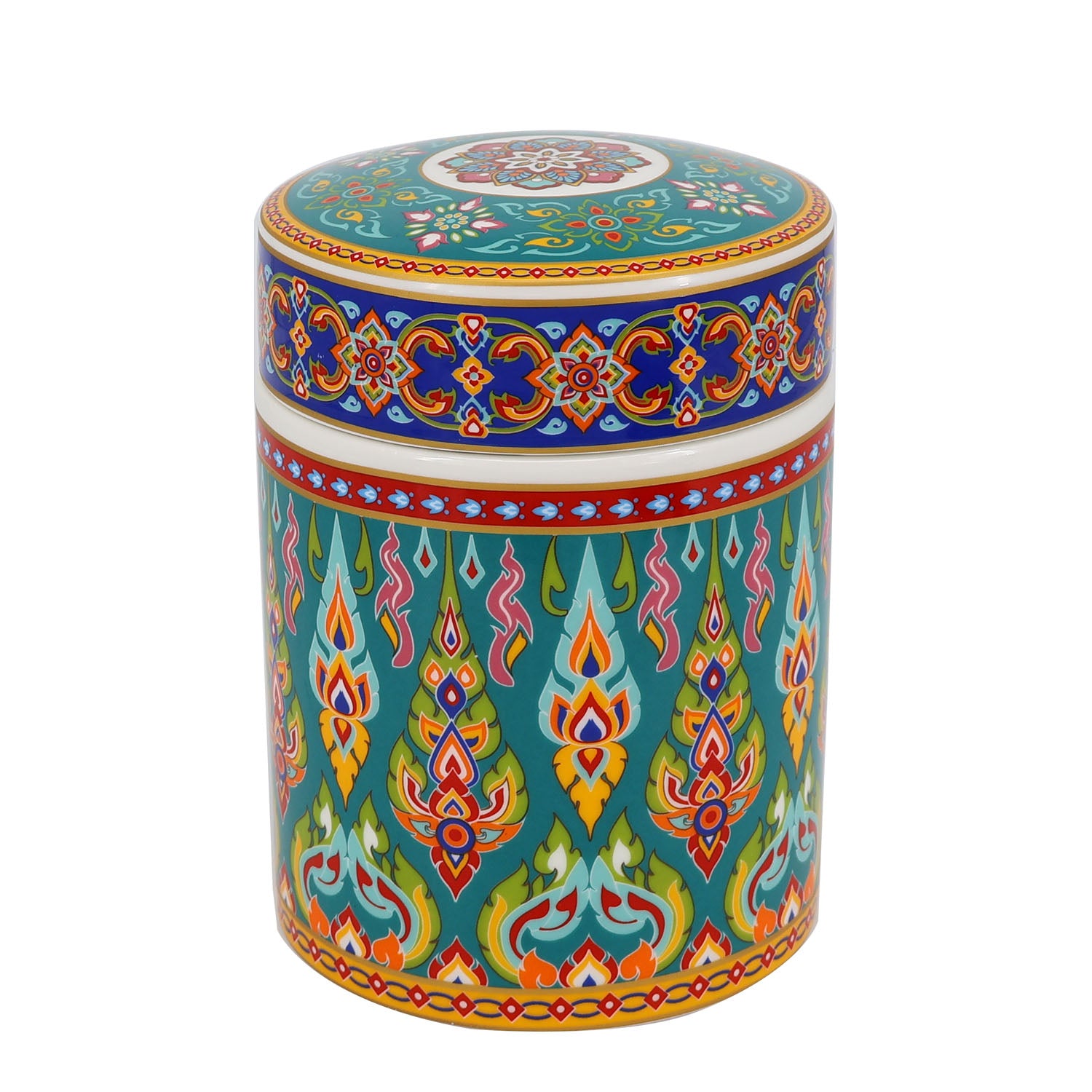 Donglin Homeware Persian Mandala - Bohemian Style Ceramic Tableware Set 800ml canister