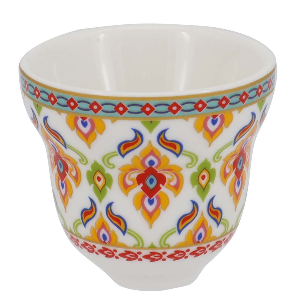 Donglin Homeware Persian Mandala - Bohemian Style Ceramic Tableware Set 80cc cup