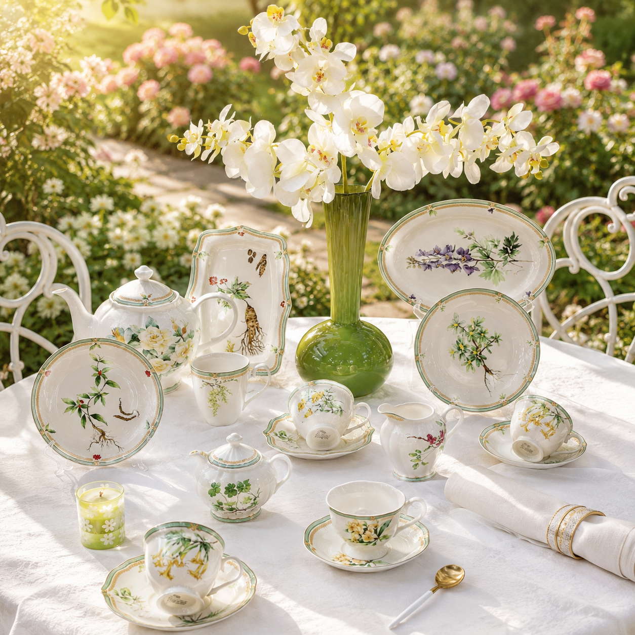 Donglin Homeware Herb - Natural Style Botanical Series Tableware Sets