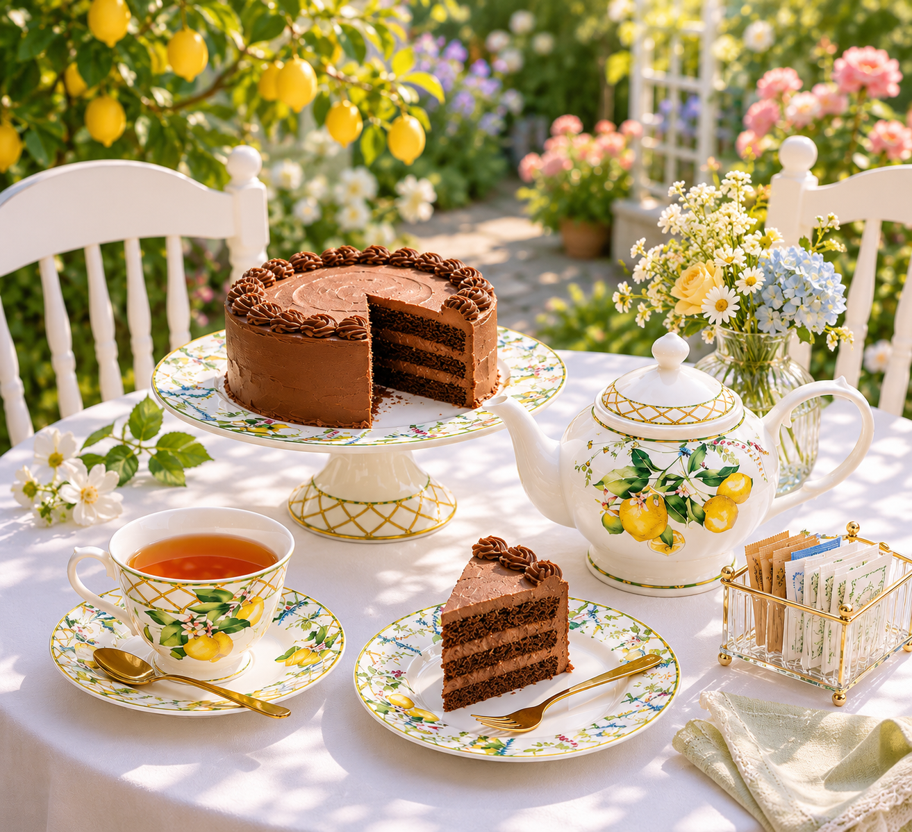 Donglin Homeware Lemon Grove - Farmhouse Style Ceramic Tableware Set