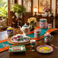 Donglin Homeware Opulent Phoenix Vintage Style Ceramic Tableware Set